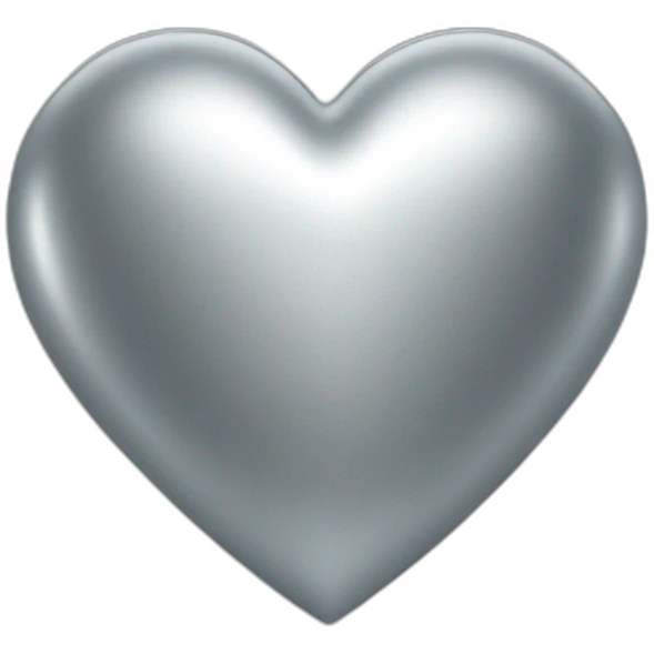 Silver heart emoji