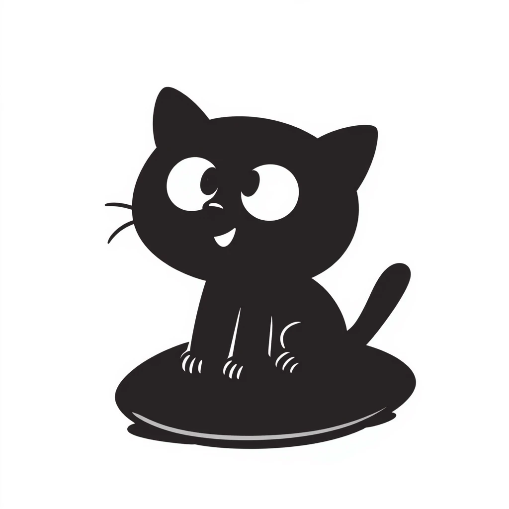 cat hand drawn doodle style emoji