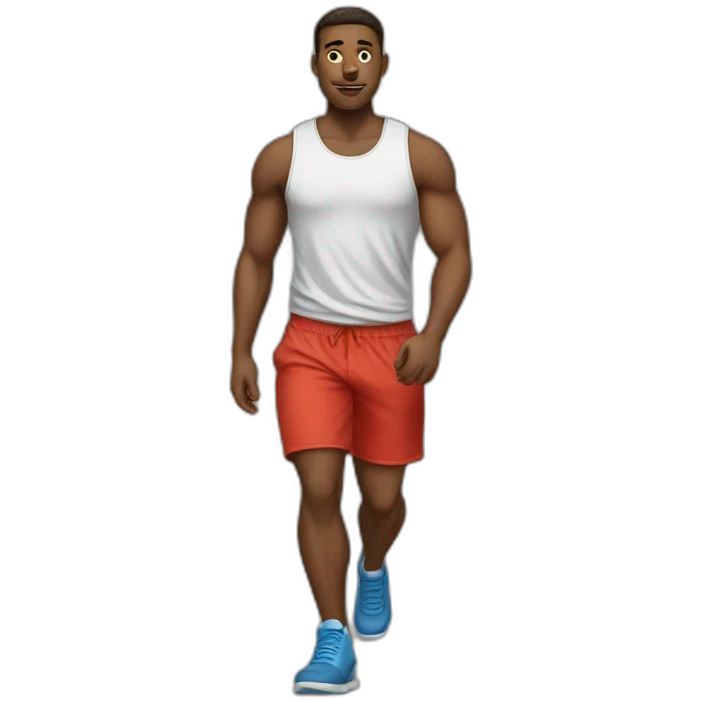 walking in gym cloth man emoji