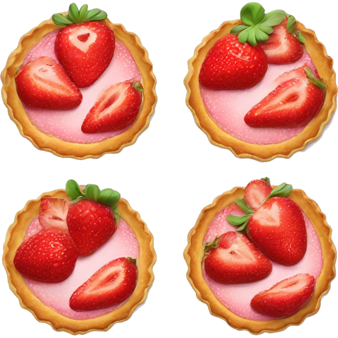 Tarte aux fraises emoji