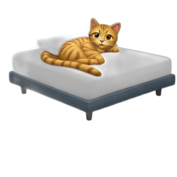 Chat sur lit emoji