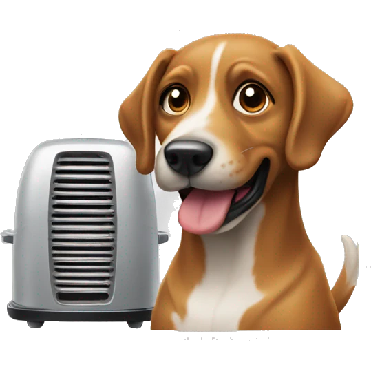 dog with a rizzy grill emoji