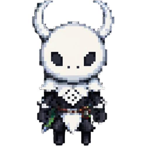 Hollow Knight character in pixel art style emoji