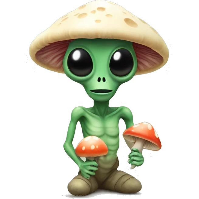 Alien with mushroom emoji