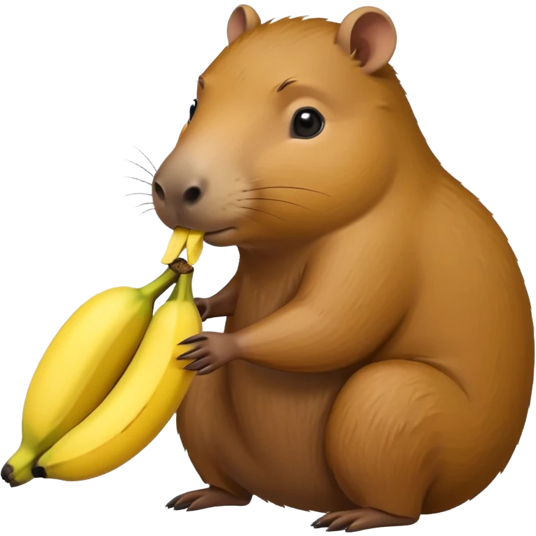 Capibara with a banana emoji