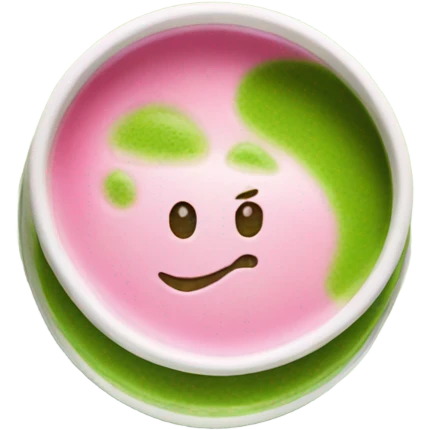 Matcha with pink syrup emoji
