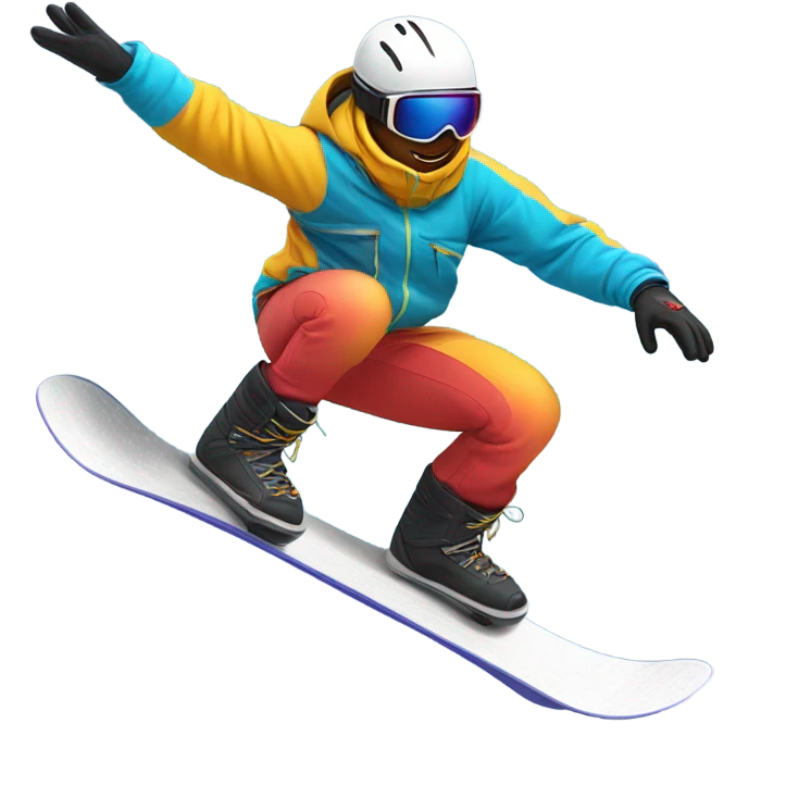 Snowboarding loop de loop emoji