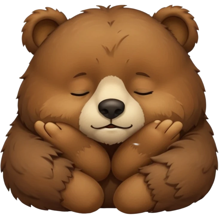 Cute sleepy bear emoji