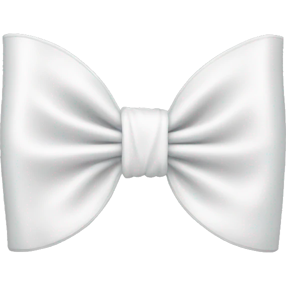White bow on white bow emoji