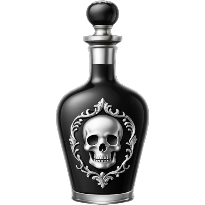 an elegant black poison bottle emoji