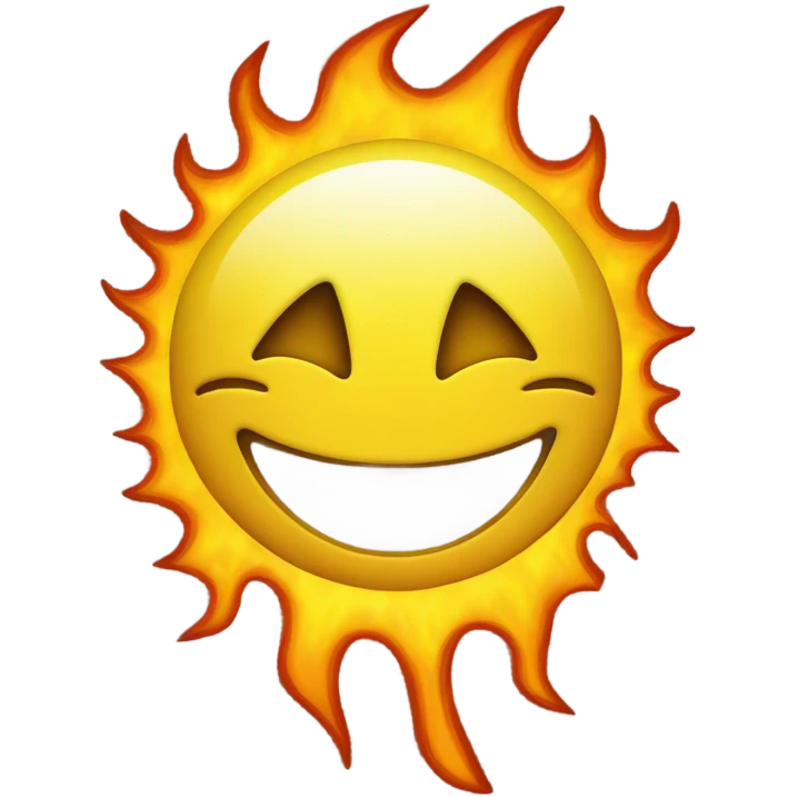 smiley with fire eyes emoji