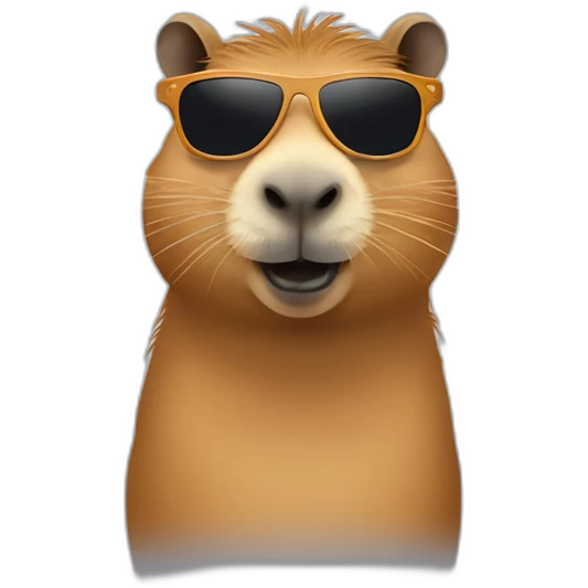 Capybara with sunglasses emoji