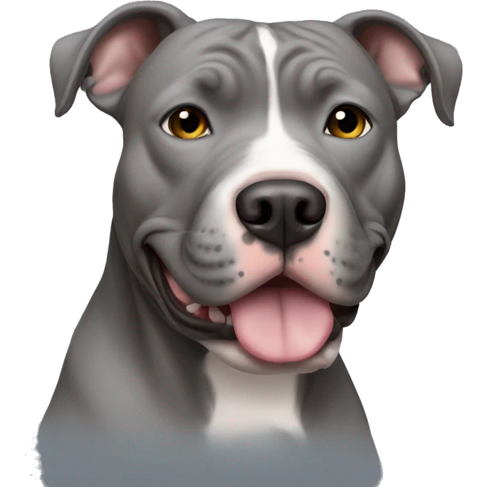 Grey Pitbull emoji