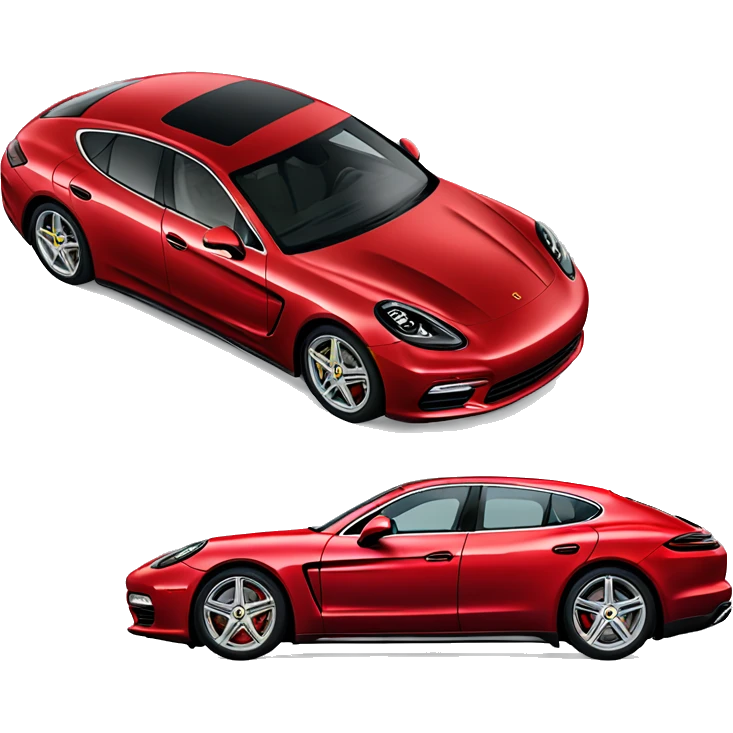 Red Porsche panamera  emoji