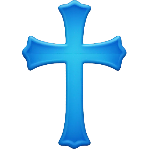 Blue cross emoji