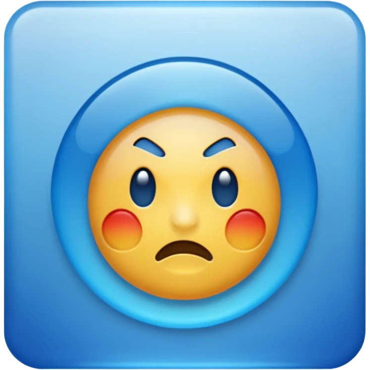 Give me a punching emoji with a blue gradient and transparency. emoji