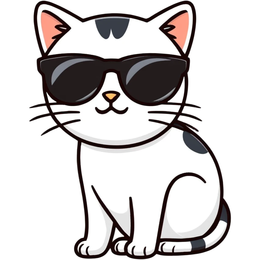 Cat with sunglasses emoji