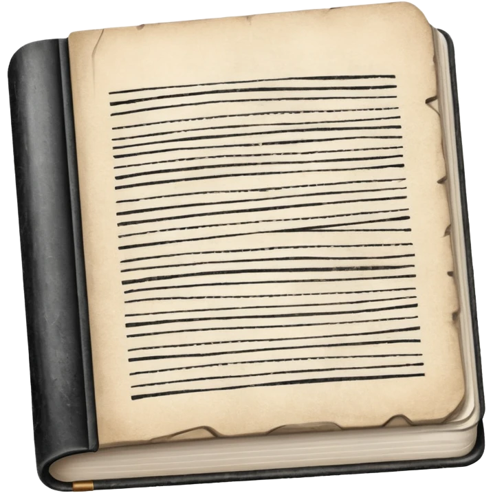 MONOCHROME WRITTEN PAPER BOOK emoji