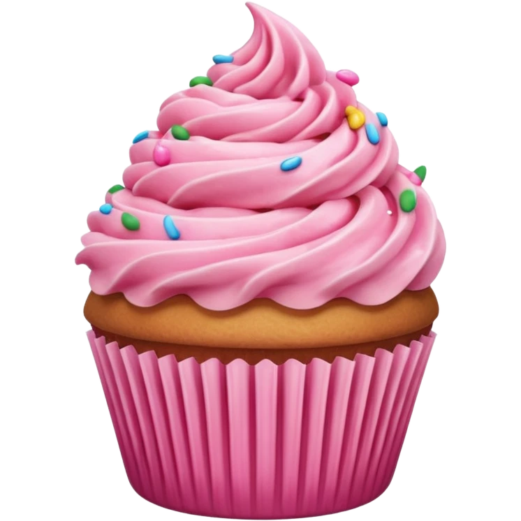 Cupcake with pink icing emoji