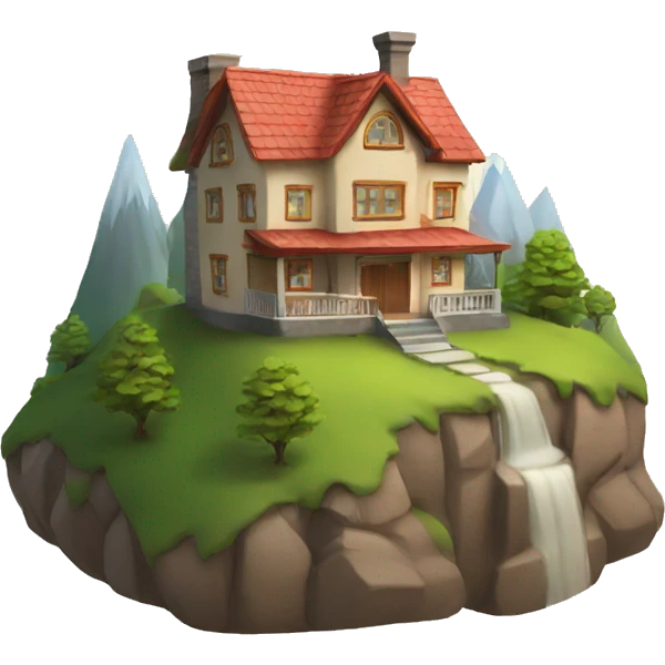 House on mountain  emoji