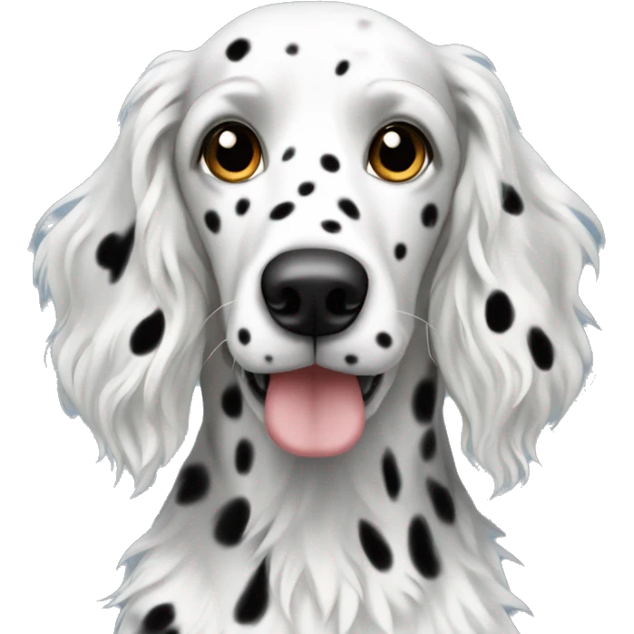 Long haired Dalmatian doodle  emoji