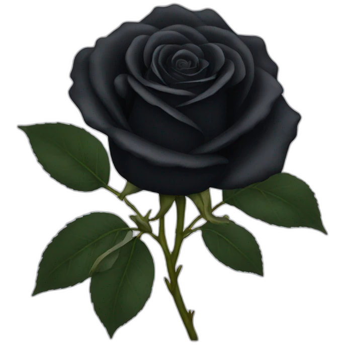 5 Black rose emoji