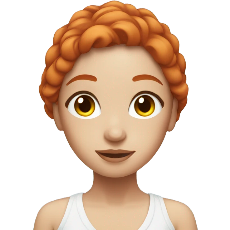 Red hair girl in spa relaxing  emoji