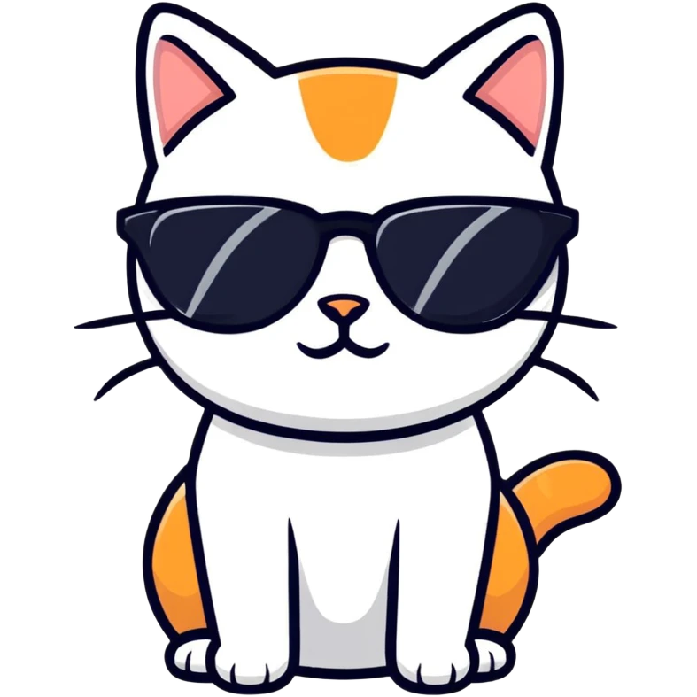 Cat with sunglasses emoji