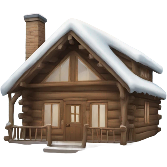winter cabin emoji