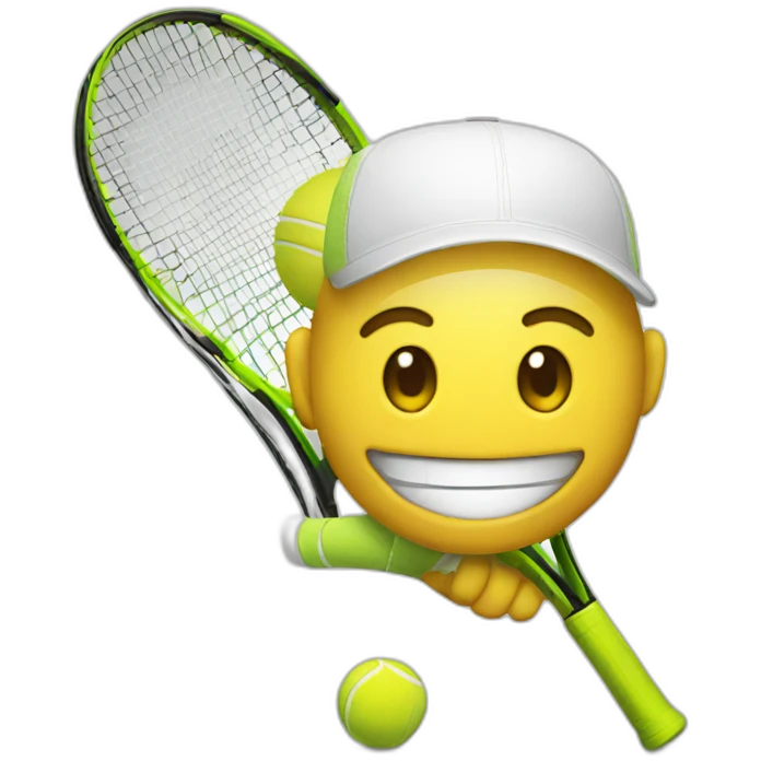 smiling tennis emoji