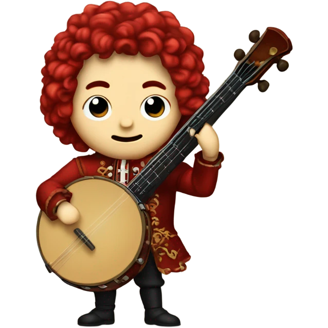 Vivaldi standing Baroque Red old chibi banjo emoji