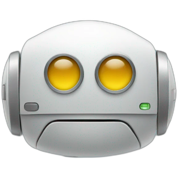 sleeping robot with human eyes emoji
