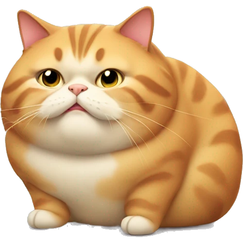 Very fat cat emoji