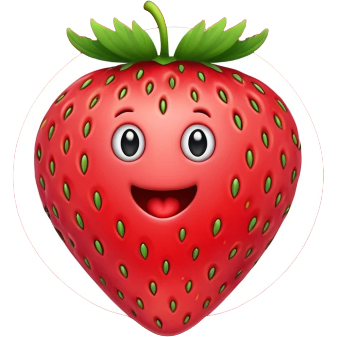Worm in strawberry emoji emoji