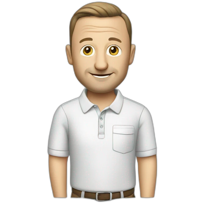 tim robinson in in a polo shirt with a windows pipes screensaver pattern on it emoji
