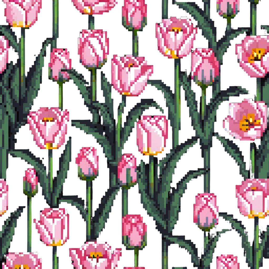 beautiful pastel pink tulips emoji