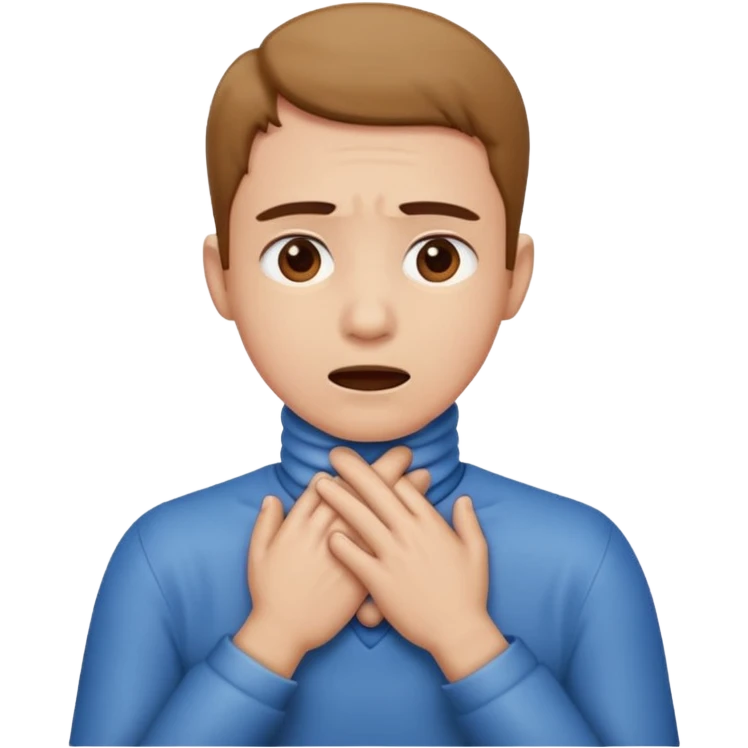 Person choking neck with hands  emoji