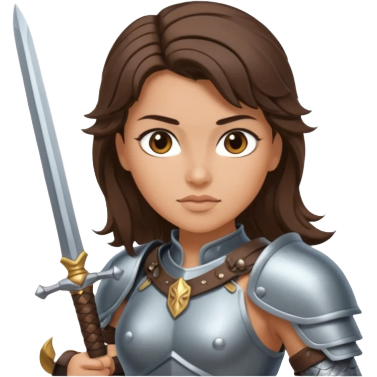 Valkyrie warrior brunetter emoji