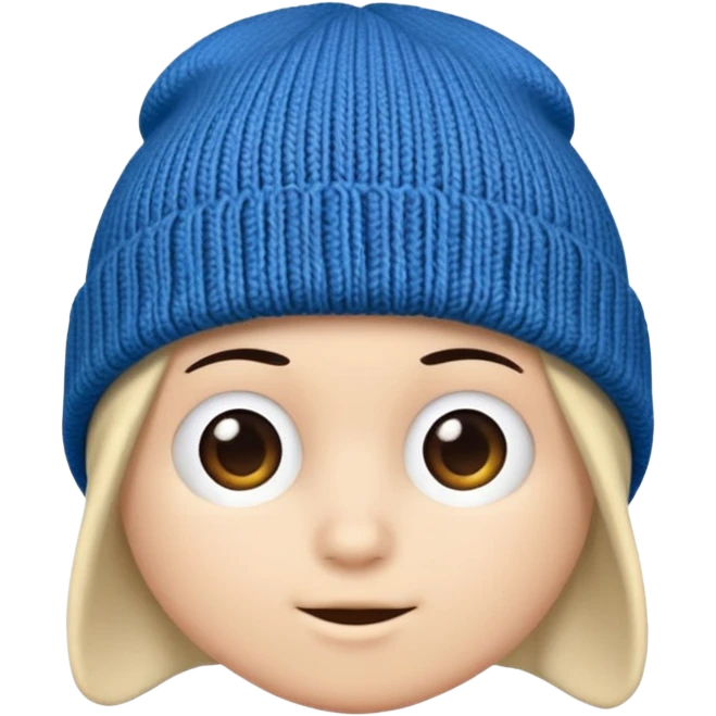 Blue beanie emoji