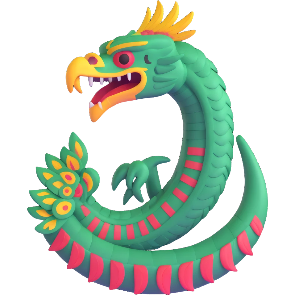 Teotihuacan feathered serpent quetzalcoatl emoji