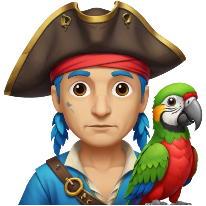 pirate and parrot emoji