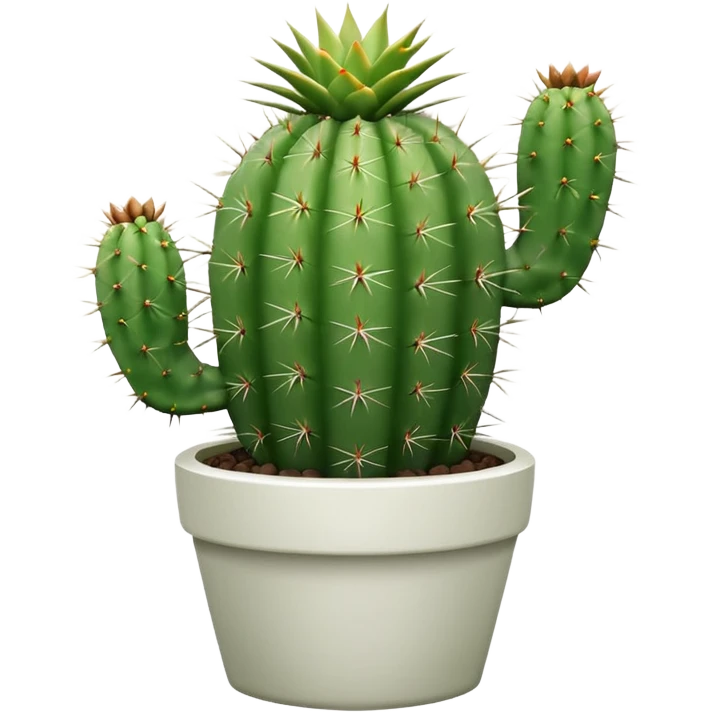 Cactus + white pot, Window Plants emoji