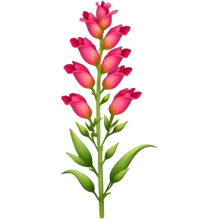 single Snapdragon, straight stem emoji