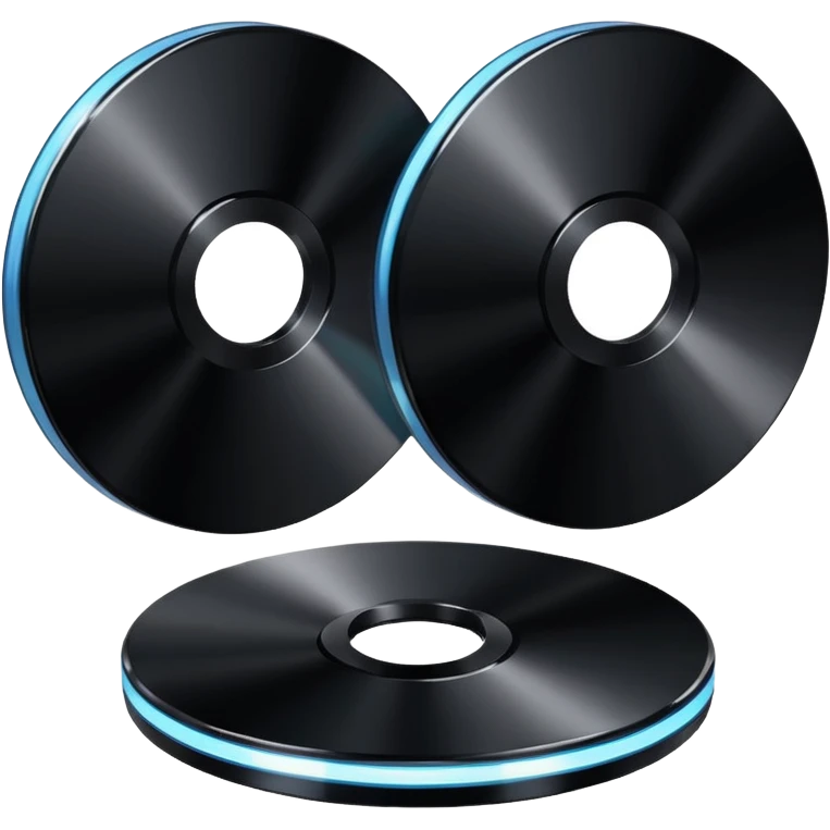 two black computer disk emoji