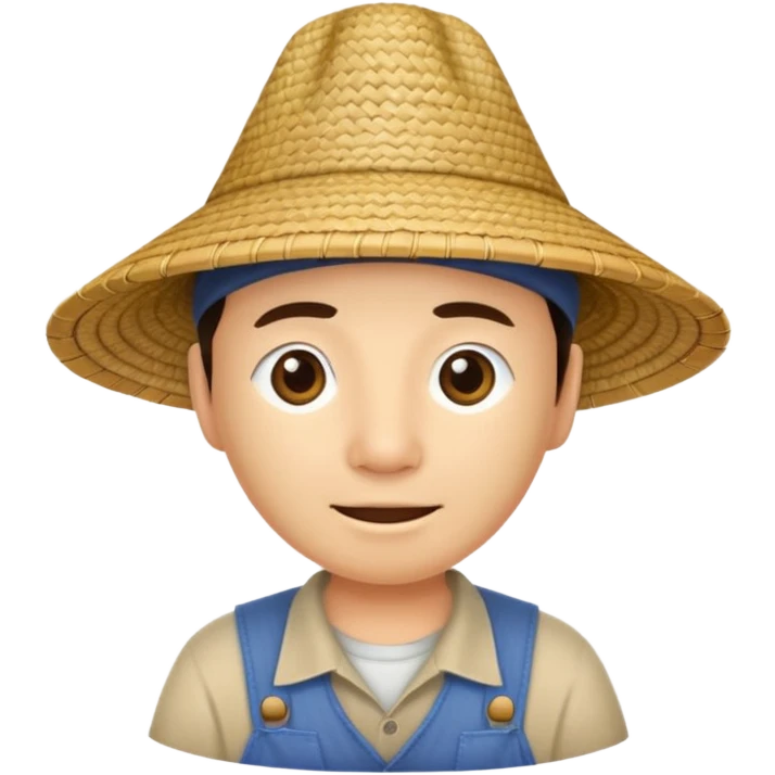 Vietnamese hat of a farmer  emoji