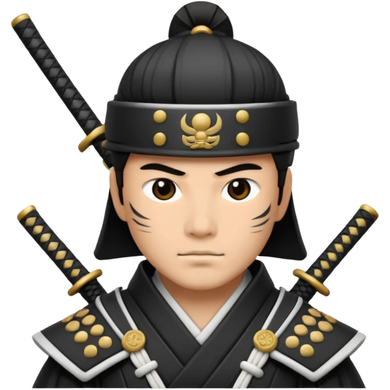 I want a black and white samurai. It is for an icon. emoji