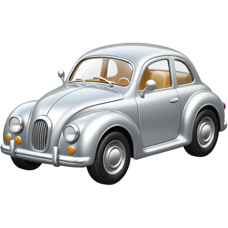 metal toy car all silver emoji