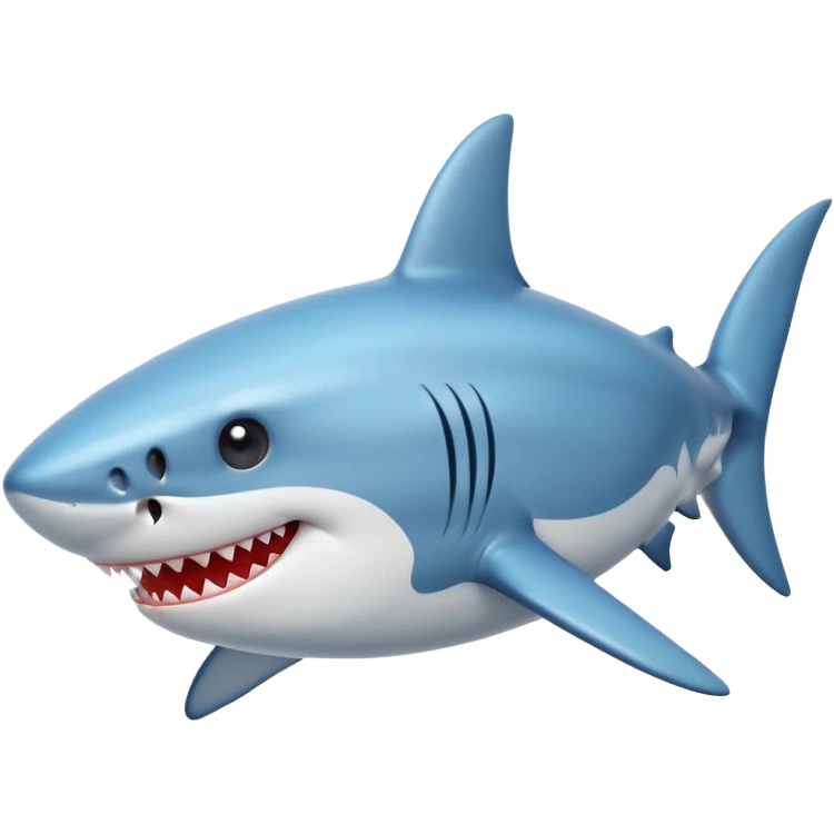 Shark with big hearts in the eyes emoji