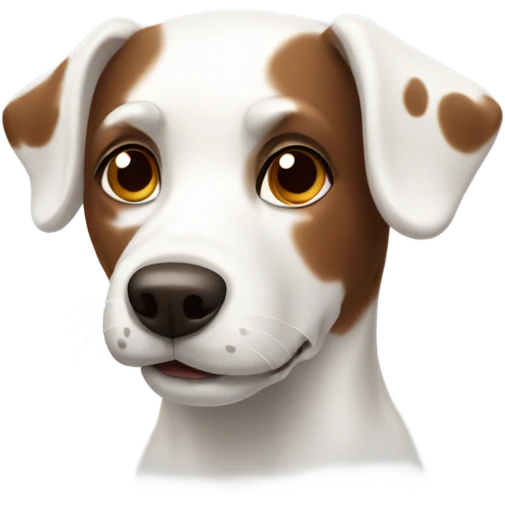 White dog with brown spots  emoji