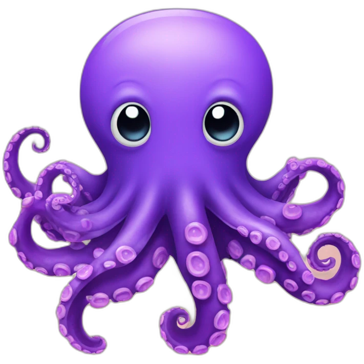 purple octopus on a party emoji